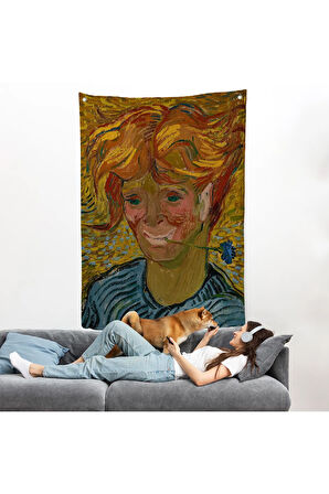 Vincent van Gogh - Mavi Kantaronlu Delikanlı Duvar Örtüsü - Young St. John's Wort-7477