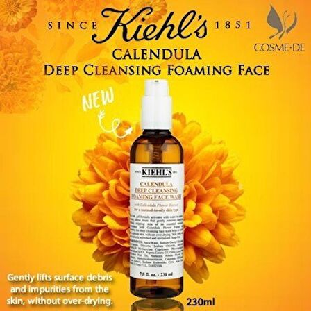 Kiehl's New York Calendula Deep Cleansing Face Wash 230ml - Kadife Çiçeği Özlü Köpüren Temizleyici