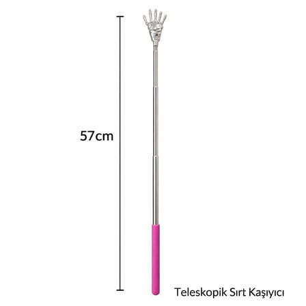 BUFFER Pratik Kolay Teleskopik Metal Sırt Kaşıma Kaşığı