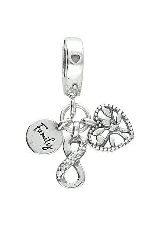 Sonsuza Dek Aileyiz Charm | 925 Ayar Gümüş