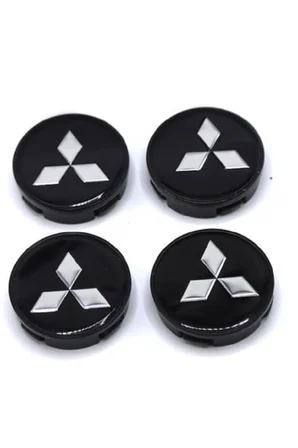 Jant Göbeği Mitsubishi 58/55 (55mm Iç Çap) 4'lü Set Siyah