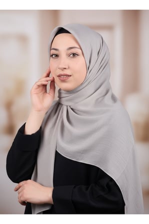 Düz Renk Kraş Bambu Eşarp - Desen-01 - Renk-03