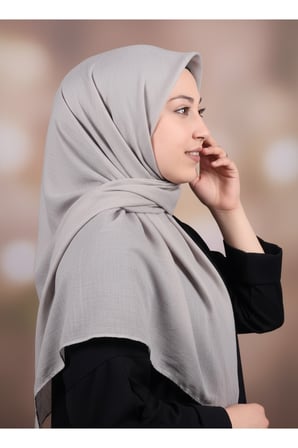 Düz Renk Kraş Bambu Eşarp - Desen-01 - Renk-03