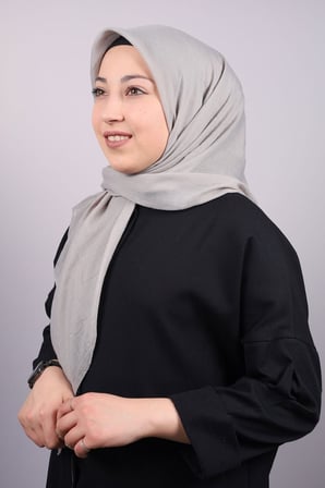 Düz Renk Kraş Bambu Eşarp - Desen-01 - Renk-03