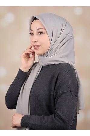 Düz Renk Kraş Bambu Eşarp - Desen-01 - Renk-03