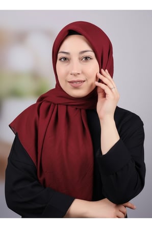 Düz Renk Kraş Bambu Eşarp - Desen-01 - Renk-03