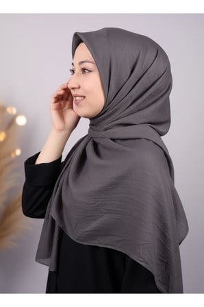 Düz Renk Kraş Bambu Eşarp - Desen-01 - Renk-03
