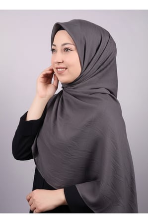 Düz Renk Kraş Bambu Eşarp - Desen-01 - Renk-03