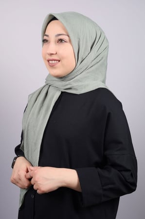 Düz Renk Kraş Bambu Eşarp - Desen-01 - Renk-03