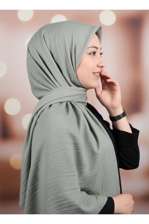 Düz Renk Kraş Bambu Eşarp - Desen-01 - Renk-03