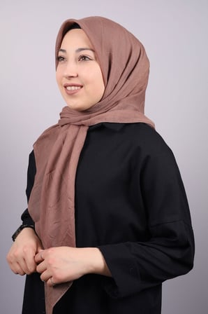 Düz Renk Kraş Bambu Eşarp - Desen-01 - Renk-03