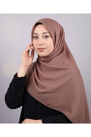 Düz Renk Kraş Bambu Eşarp - Desen-01 - Renk-03