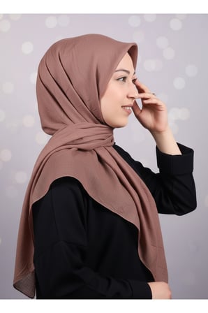 Düz Renk Kraş Bambu Eşarp - Desen-01 - Renk-03