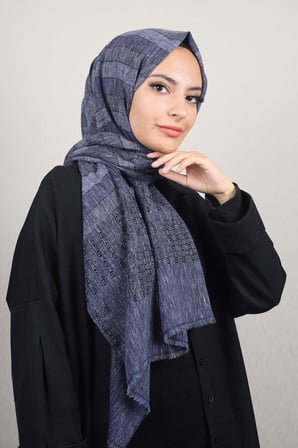 Desenli Aqua Şal - Desen-05 - Renk-05
