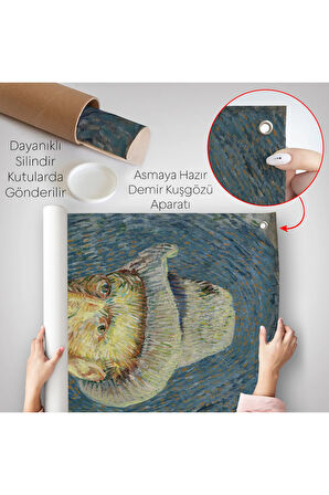 Vincent van Gogh - Hasır Şapkalı Otoportre Duvar Örtüsü-7481