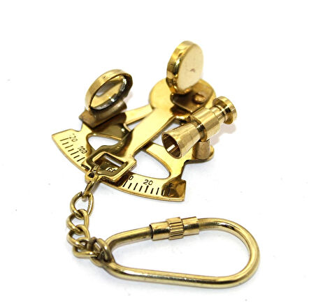 MDB Pirinç Sekstant Anahtarlık