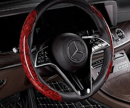 MDB Ahşap Tasarımlı Direksiyon Simidi Koruma Kılıfı 2 li