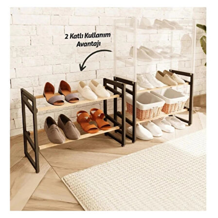 MDB 4 Katlı Ahşap Ayakkabılık