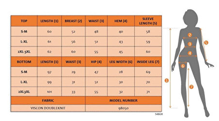MDB Kadın Uzun Kollu V Yakalı Ribanalı Viskon Iki Iplik Bluz Ve Pantolon Ikili Takım
