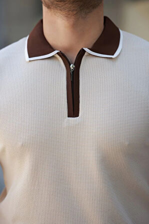 MDB Erkek Renkli Yaka Kısa Kollu Tişört