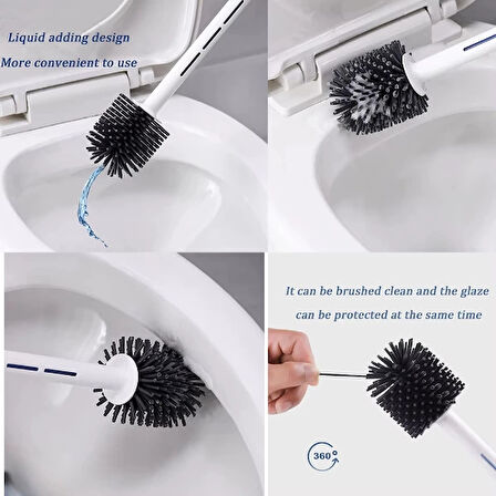 MDB Deterjan Hazneli Silikon Tuvalet Fırçası