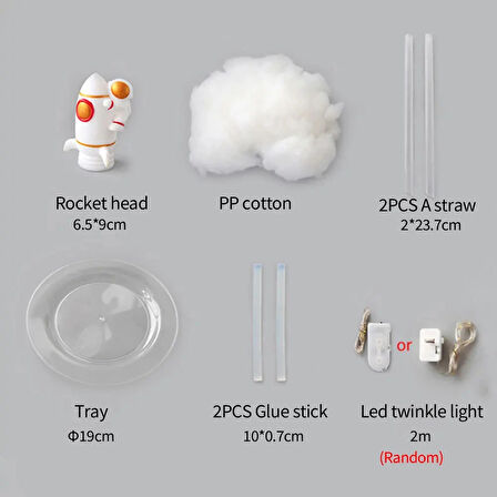 MDB Kendin Yap Uçan Astronot Tasarımlı Gece Lambası