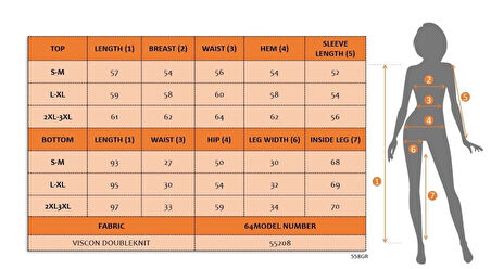 MDB Kadın Uzun Kollu Bisiklet Yaka Pulpayetli Viskon Iki Iplik Bluz Ve Pantolon Ikili Takım