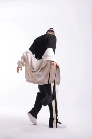 Unisex Siyah Oversize Bisiklet Yaka T-Shirt