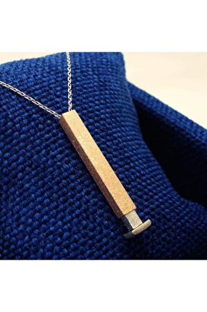 Nested Gizli Isimli Kadın Gümüş Kolye Mat Model