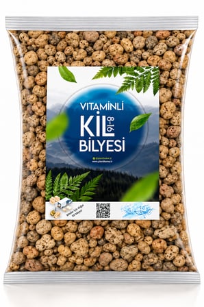 Bitki Bakımı Için Doğal Kil Bilyesi (Hidroton) - Topraksız Tarım Kil Bilyesi - 10 Litre