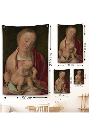 Albrecht Dürer - Çocuk Duvar Örtüsü - Virgin and Child-7483