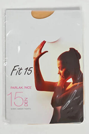 Kadın Parlak İnce 15 Den Külotlu Çorap 2'li Paket Beden 4(XL)