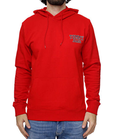 Tommy Hilfiger Reg Giriş Grafikli Erkek Kapüşonlu sweatshirt