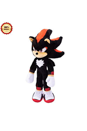 Sonic 3 Lüks Shadow Pelüş Figür 35 cm Shadow Sonic Peluş Sonic Figür Oyuncak Sonic