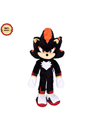 Sonic 3 Lüks Shadow Pelüş Figür 35 cm Shadow Sonic Peluş Sonic Figür Oyuncak Sonic