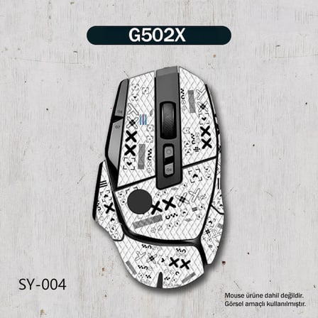 G502X Uyumlu Gaming Mouse Grip Tape – Kaymaz Ter Emici Yapışkanlı Koruyucu Mouse Kaplama Sticker – SY004