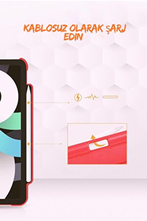 Qpen iPad 2 9.7 inç Uyumlu 360° Tablet Deri Kılıf