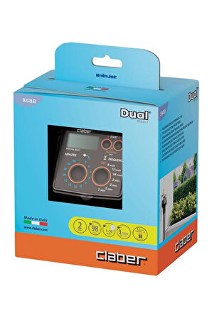 Claber 8488 Dual Select Çift Çıkışlı Otomatik Su Zamanlayıcı