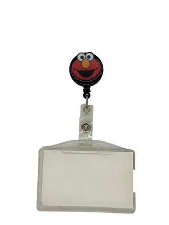 Susam Sokağı Elmo Temalı Pleksi Baskılı Yoyo Kartlık Yoyo Yaka Kartlığı