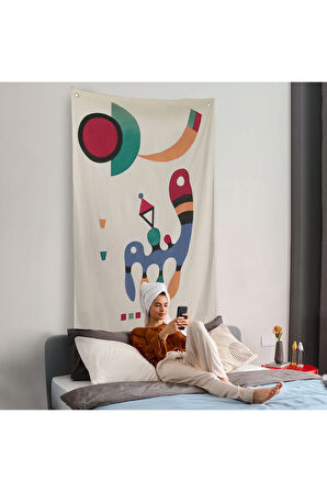 Vasiliy Kandinsky - 11 resim ve 7 şiir Soyut Duvar Örtüsü-7485