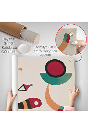 Vasiliy Kandinsky - 11 resim ve 7 şiir Soyut Duvar Örtüsü-7485