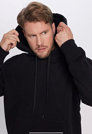 Kapüşonlu 3 İplik Sweatshirt