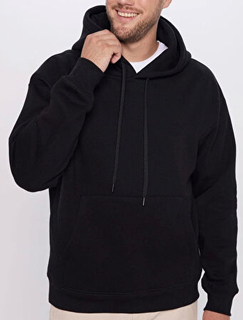 Kapüşonlu 3 İplik Sweatshirt