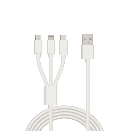 3in1 To Usb Micro Lightning Type-C 18W Şarj Cihazı İphone Samsung Xiaomi Huawei Uyumlu Şarz Aleti