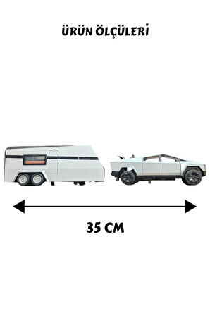 Sesli Işıklı Çek Bırak Model Karavan Açılabilir Kapılar Full Fonksiyon Metal Kasa 35 cm Karavan