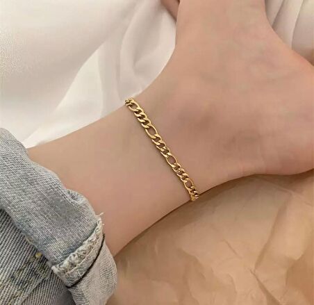 Kadın Vintage Model Halhal Gold, Çelik Üzeri Altın Kaplama 2 Yıl Garanti Belgeli