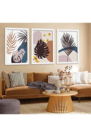 5 Parça Mdf Yeşil Yol Manzara Tablo Ve Mdf Saat Kombin