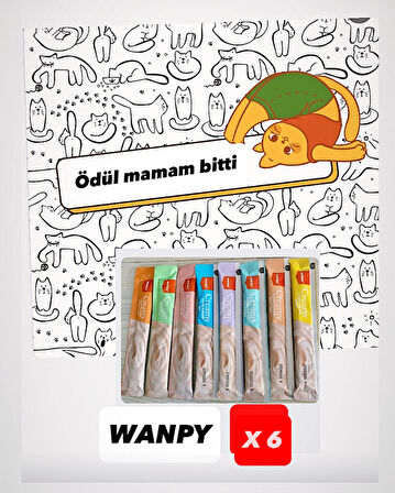 WANPY Karışık Lezzetli Kedi Ödül Maması 14 gr X 6 Adet SK:09.2026