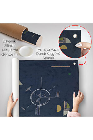Wassily Kandinsky - Donuk Gri Duvar Örtüsü-7489