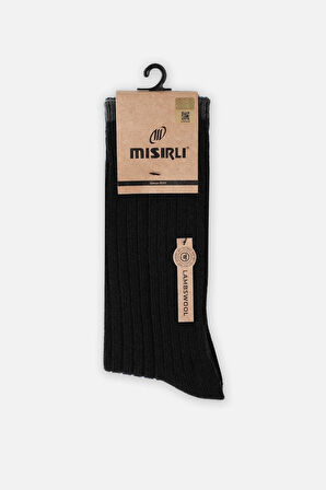 Mısırlı Erkek Lambswool Siyah Soket Çorap 6 Çift - 65001S